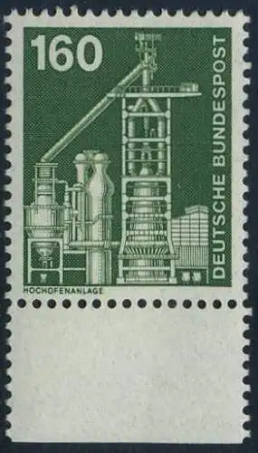 BUND 1975 Michel-Nummer 0857 postfrisch EINZELMARKE RAND unten