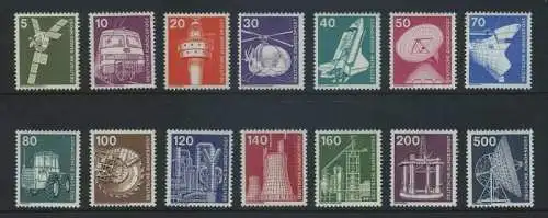 BUND 1975 Michel-Nummer 0846-0859 postfrisch SATZ(14) EINZELMARKEN