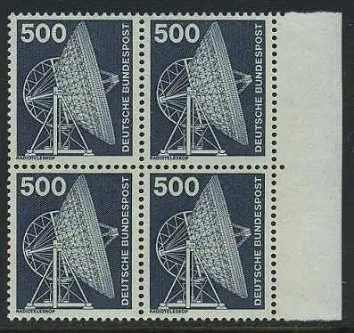 BUND 1975 Michel-Nummer 0859 postfrisch BLOCK RÄNDER rechts