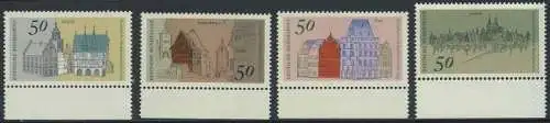 BUND 1975 Michel-Nummer 0860-0863 postfrisch SATZ(4) EINZELMARKEN RÄNDER unten