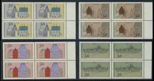 BUND 1975 Michel-Nummer 0860-0863 postfrisch SATZ(4) BLÖCKE RÄNDER rechts