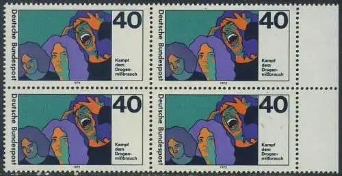 BUND 1975 Michel-Nummer 0864 postfrisch BLOCK RÄNDER rechts