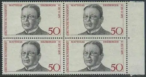 BUND 1975 Michel-Nummer 0865 postfrisch BLOCK RÄNDER rechts