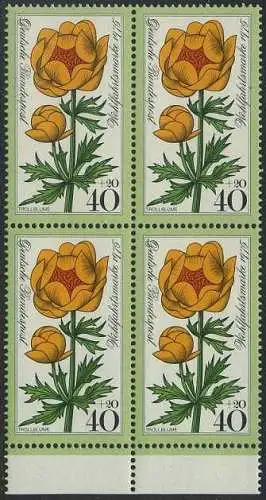 BUND 1975 Michel-Nummer 0868 postfrisch BLOCK RÄNDER unten