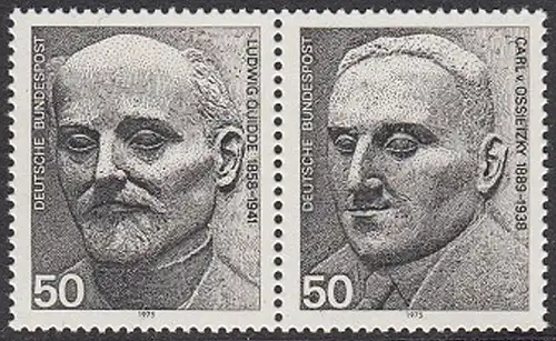 BUND 1975 Michel-Nummer 0872_0873 postfrisch horiz.PAAR (Zusammendruck)