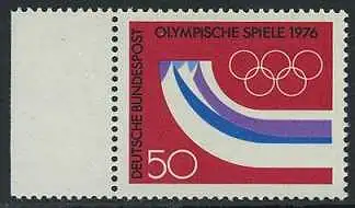 BUND 1976 Michel-Nummer 0875 postfrisch EINZELMARKE RAND links