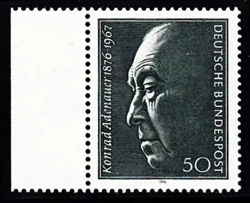 BUND 1976 Michel-Nummer 0876 postfrisch EINZELMARKE RAND links