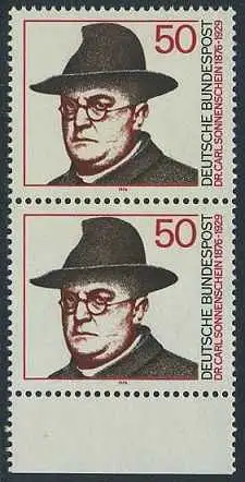 BUND 1976 Michel-Nummer 0892 postfrisch vert.PAAR RAND unten