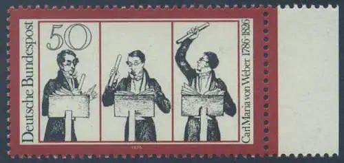 BUND 1976 Michel-Nummer 0894 postfrisch EINZELMARKE RAND rechts