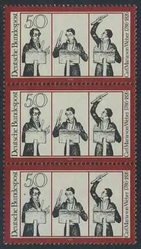 BUND 1976 Michel-Nummer 0894 postfrisch vert.STRIP(3)