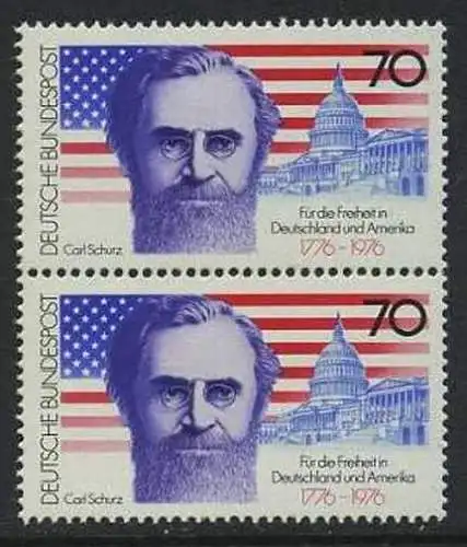 BUND 1976 Michel-Nummer 0895 postfrisch vert.PAAR