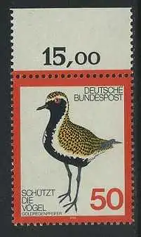 BUND 1976 Michel-Nummer 0901 postfrisch EINZELMARKE RAND oben (b)