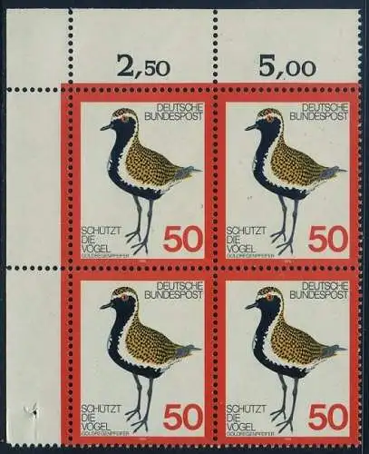 BUND 1976 Michel-Nummer 0901 postfrisch BLOCK ECKRAND oben links