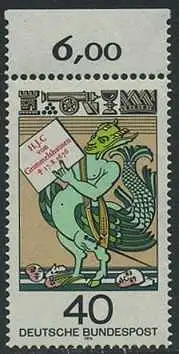 BUND 1976 Michel-Nummer 0902 postfrisch EINZELMARKE RAND oben (a)