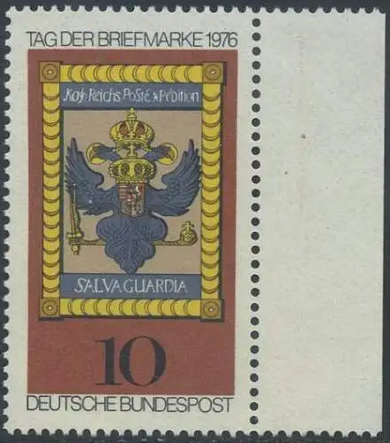 BUND 1976 Michel-Nummer 0903 postfrisch EINZELMARKE RAND rechts