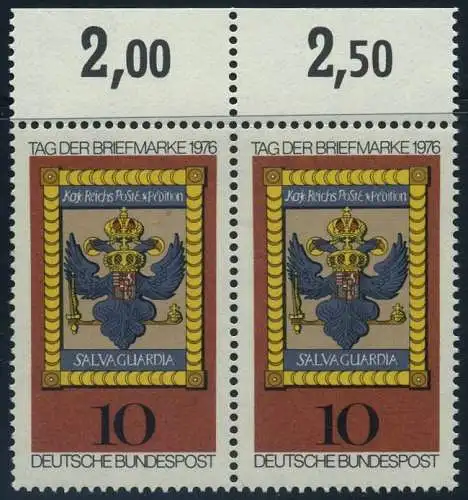 BUND 1976 Michel-Nummer 0903 postfrisch horiz.PAAR RAND oben
