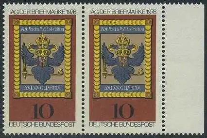 BUND 1976 Michel-Nummer 0903 postfrisch horiz.PAAR RAND rechts