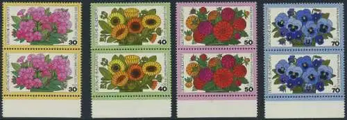 BUND 1976 Michel-Nummer 0904-0907 postfrisch SATZ(4) vert.PAARE RÄNDER unten