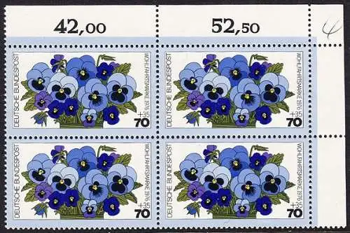 BUND 1976 Michel-Nummer 0907 postfrisch BLOCK ECKRAND oben rechts