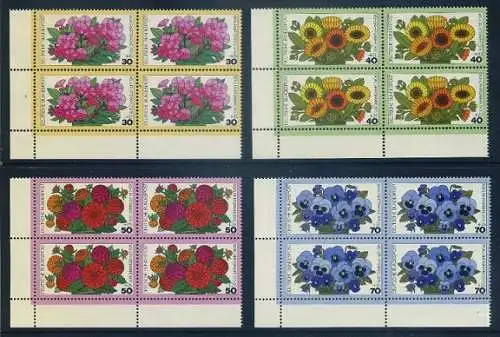 BUND 1976 Michel-Nummer 0904-0907 postfrisch SATZ(4) BLÖCKE ECKRAND unten links