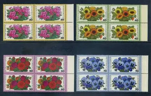BUND 1976 Michel-Nummer 0904-0907 postfrisch SATZ(4) BLÖCKE RÄNDER rechts