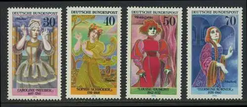 BUND 1976 Michel-Nummer 0908-0911 postfrisch SATZ(4) EINZELMARKEN