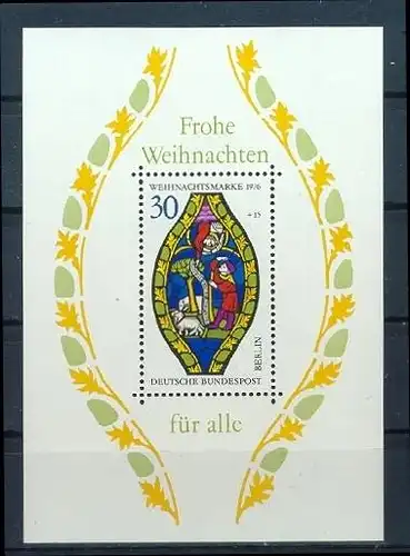 BUND 1976 Michel-Nummer 0912 postfrisch BOGEN(1) -Blockausgabe 13-