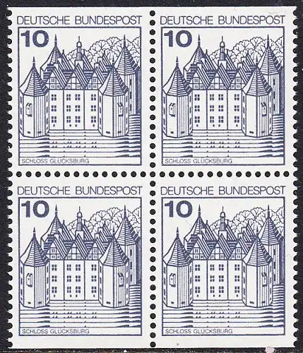 BUND 1977 Michel-Nummer 0913CD postfrisch BLOCK (a)