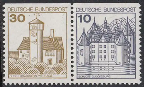 BUND 1977 Michel-Nummer 0914Z postfrisch horiz.PAAR (W61)