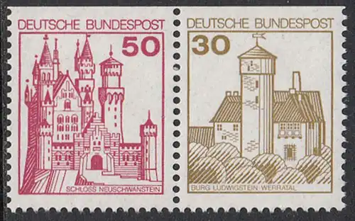 BUND 1977 Michel-Nummer 0916Z postfrisch horiz.PAAR (W57)
