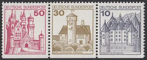 BUND 1977 Michel-Nummer 0916Z postfrisch horiz.STRIP(3) (W60)