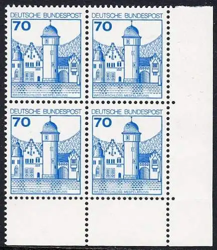 BUND 1977 Michel-Nummer 0918 postfrisch BLOCK ECKRAND unten rechts