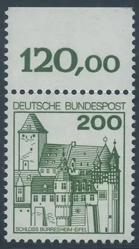 BUND 1977 Michel-Nummer 0920 postfrisch EINZELMARKE RAND oben