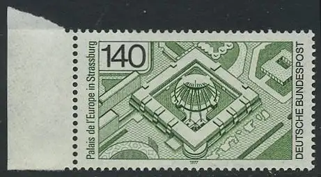 BUND 1977 Michel-Nummer 0921 postfrisch EINZELMARKE RAND links (a)