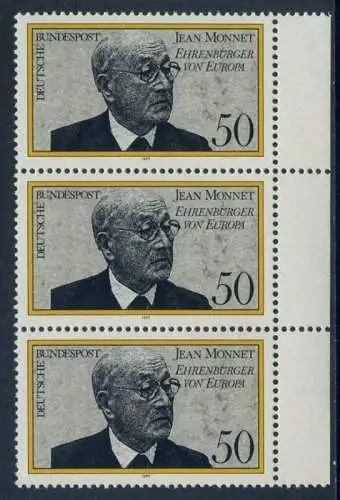 BUND 1977 Michel-Nummer 0926 postfrisch vert.STRIP(3) RAND rechts