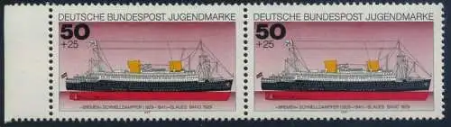 BUND 1977 Michel-Nummer 0931 postfrisch horiz.PAAR RAND links