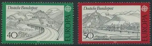 BUND 1977 Michel-Nummer 0934-0935 postfrisch SATZ(2) EINZELMARKEN