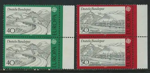 BUND 1977 Michel-Nummer 0934-0935 postfrisch SATZ(2) vert.PAARE RÄNDER rechts
