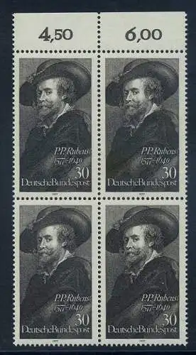 BUND 1977 Michel-Nummer 0936 postfrisch BLOCK RÄNDER oben (a)