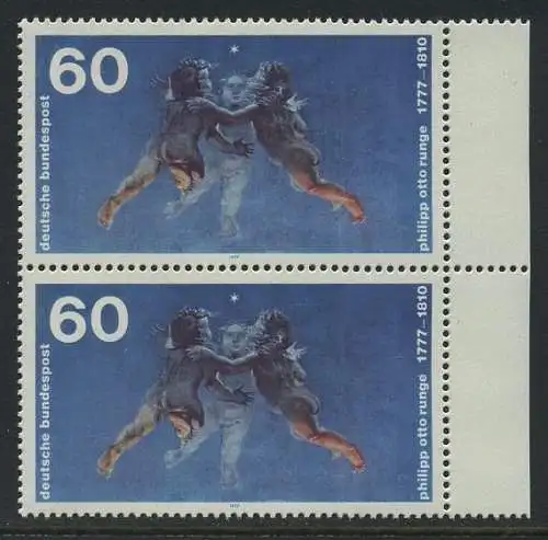 BUND 1977 Michel-Nummer 0940 postfrisch vert.PAAR RAND rechts