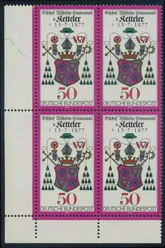 BUND 1977 Michel-Nummer 0941 postfrisch BLOCK ECKRAND unten links