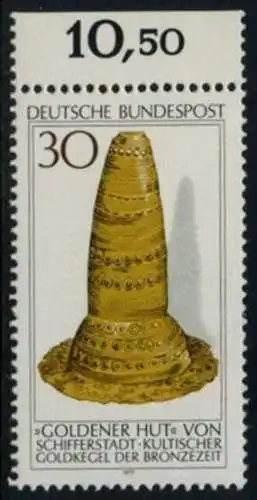 BUND 1977 Michel-Nummer 0943 postfrisch EINZELMARKE RAND oben