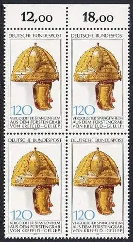 BUND 1977 Michel-Nummer 0944 postfrisch BLOCK RÄNDER oben