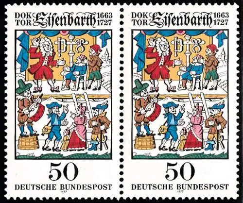 BUND 1977 Michel-Nummer 0953 postfrisch horiz.PAAR