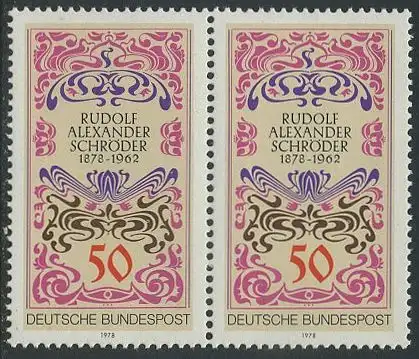 BUND 1978 Michel-Nummer 0956 postfrisch horiz.PAAR