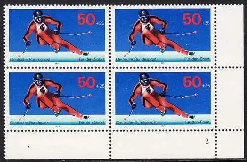 BUND 1978 Michel-Nummer 0958 postfrisch BLOCK ECKRAND unten rechts (FN)