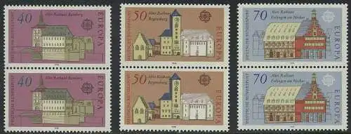 BUND 1978 Michel-Nummer 0969-0971 postfrisch SATZ(3) vert.PAARE
