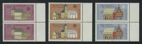 BUND 1978 Michel-Nummer 0969-0971 postfrisch SATZ(3) vert.PAARE RÄNDER rechts