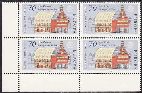 BUND 1978 Michel-Nummer 0971 postfrisch BLOCK ECKRAND unten links
