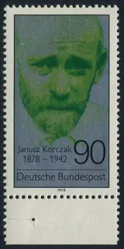 BUND 1978 Michel-Nummer 0973 postfrisch EINZELMARKE RAND unten